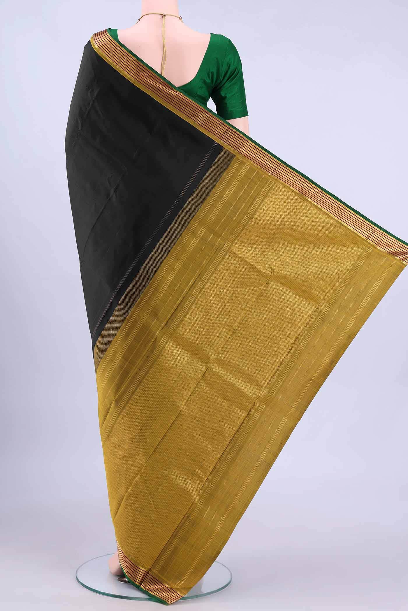 Black Kanchipuram Silk Saree