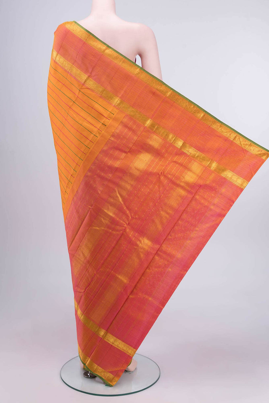 Pure Silk Pure Zari Pink Kanchipuram Saree