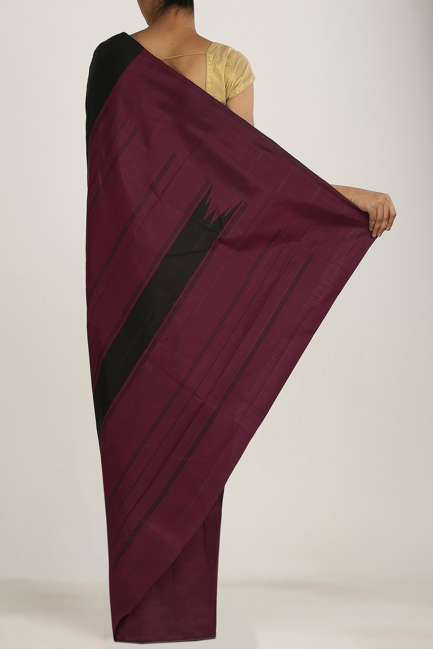 Black Kanchipuram Silk Saree