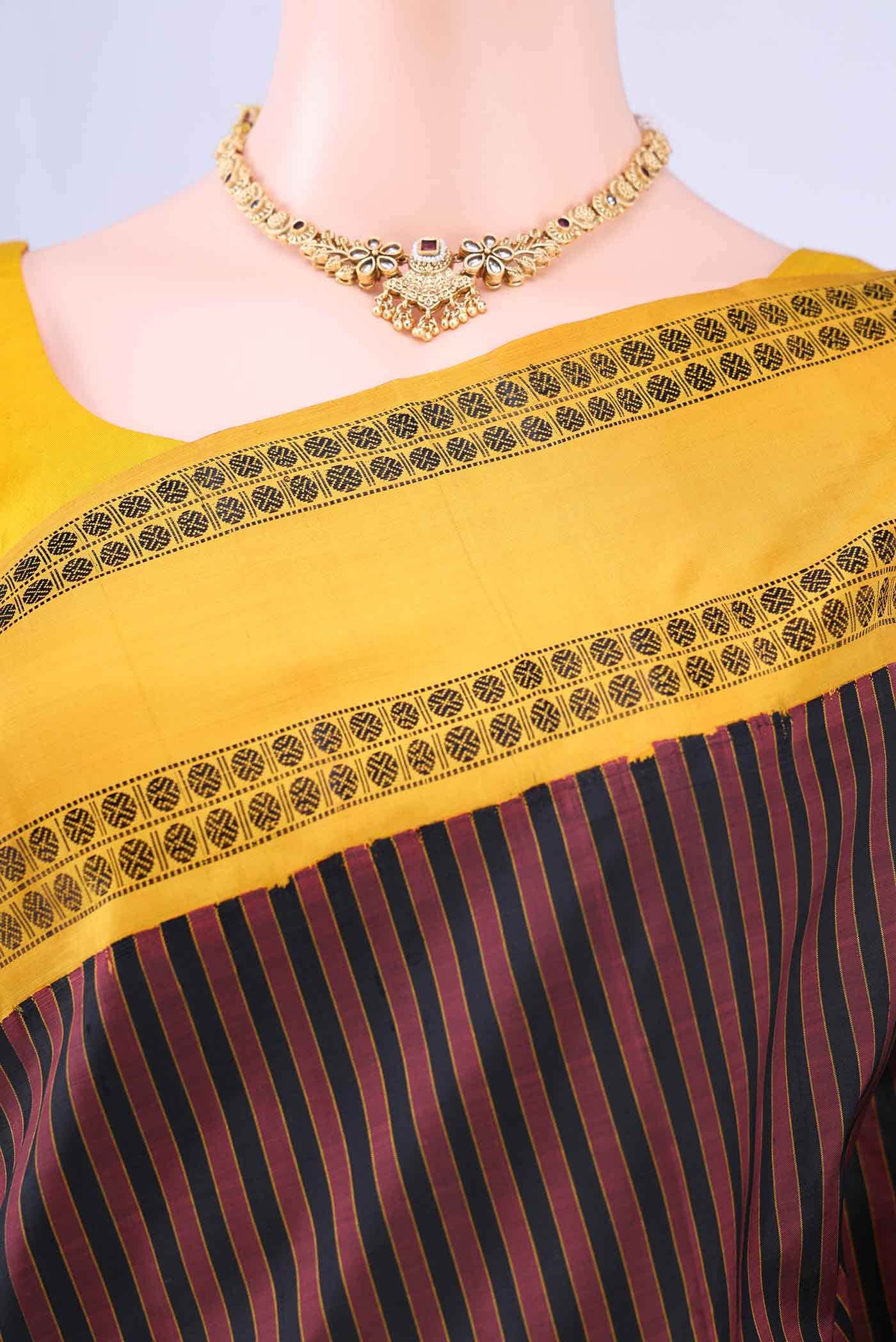Maroon Kanchipuram Silk Saree