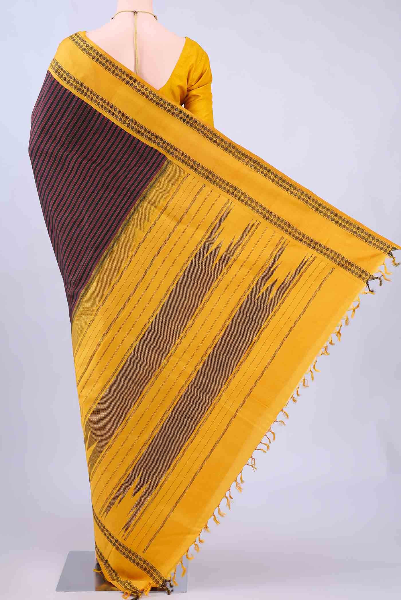 Maroon Kanchipuram Silk Saree