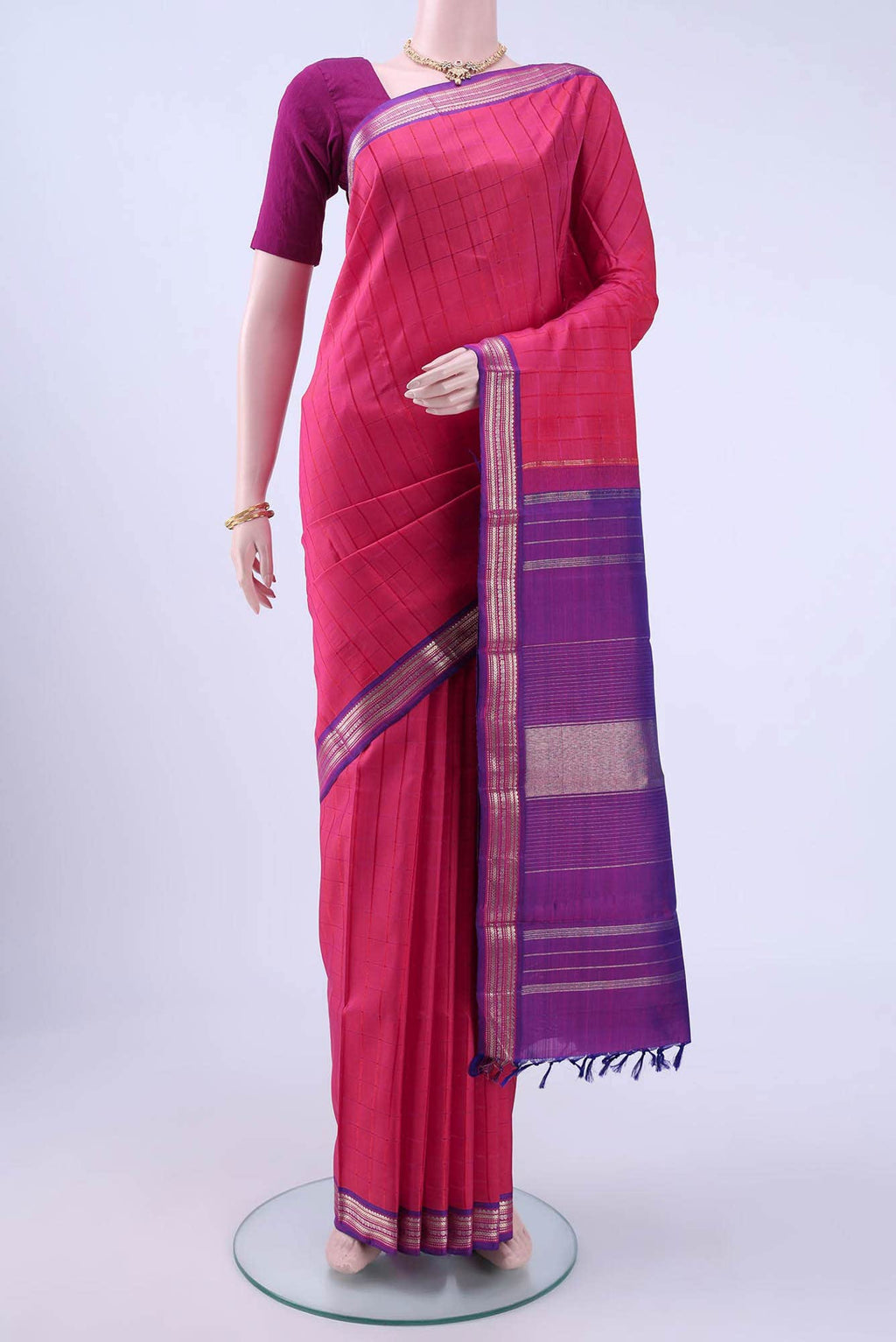 Pink Kanchipuram Saree