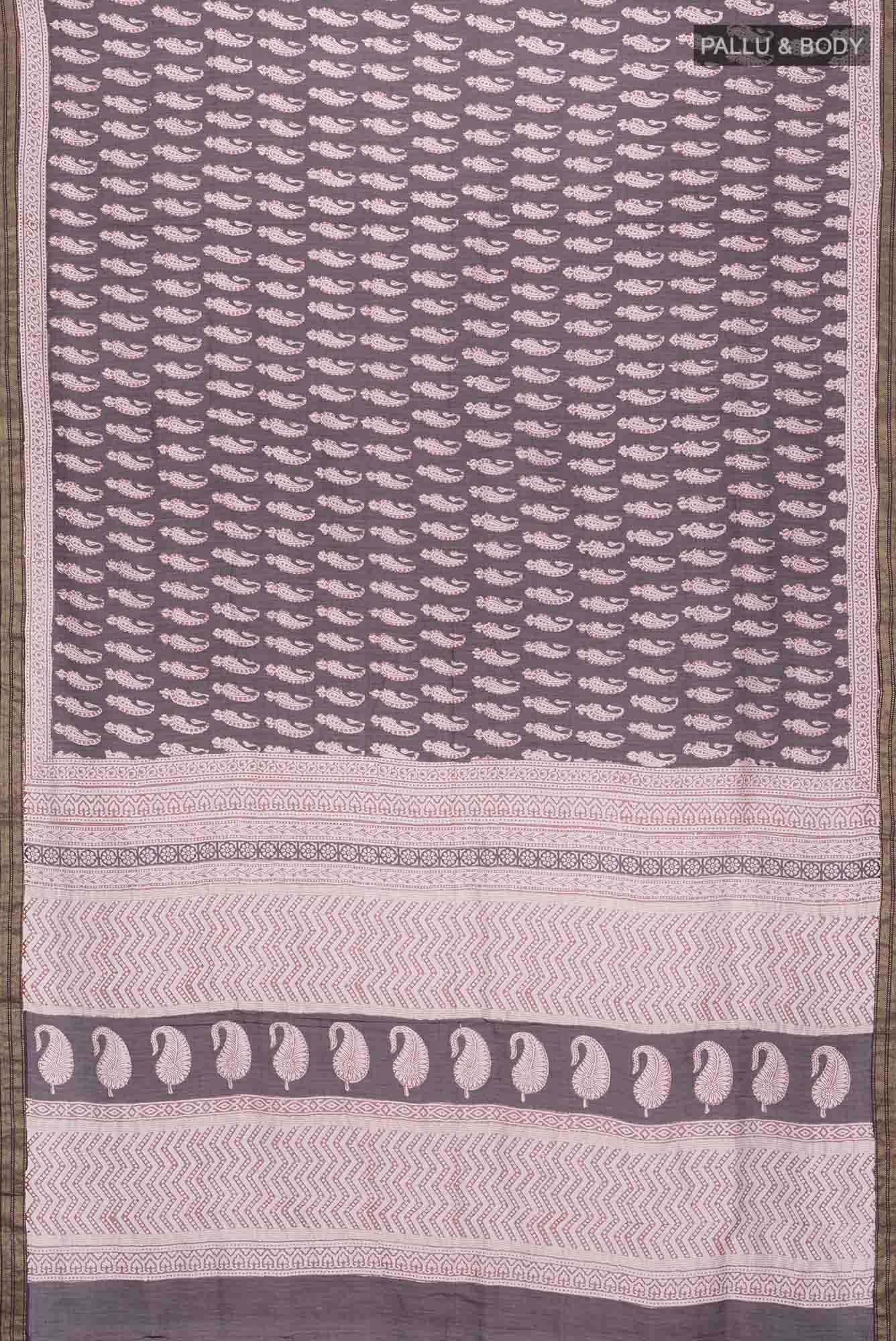 Black Maheshwari Silk Cotton Saree