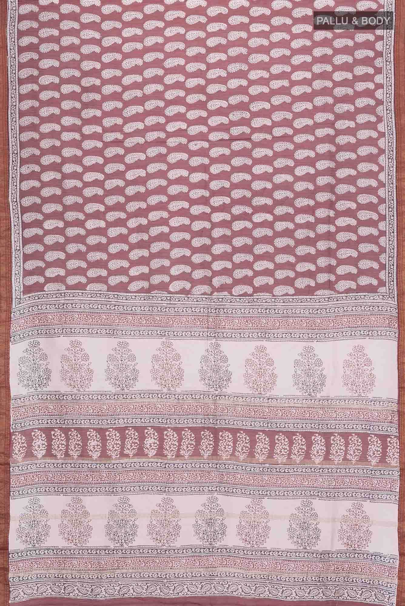 Maroon Maheshwari Silk Cotton Saree