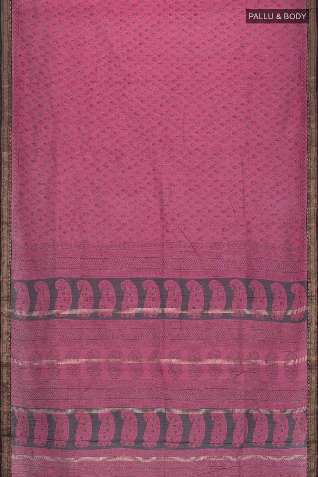 Magenta Chanderi Silk Cotton Saree