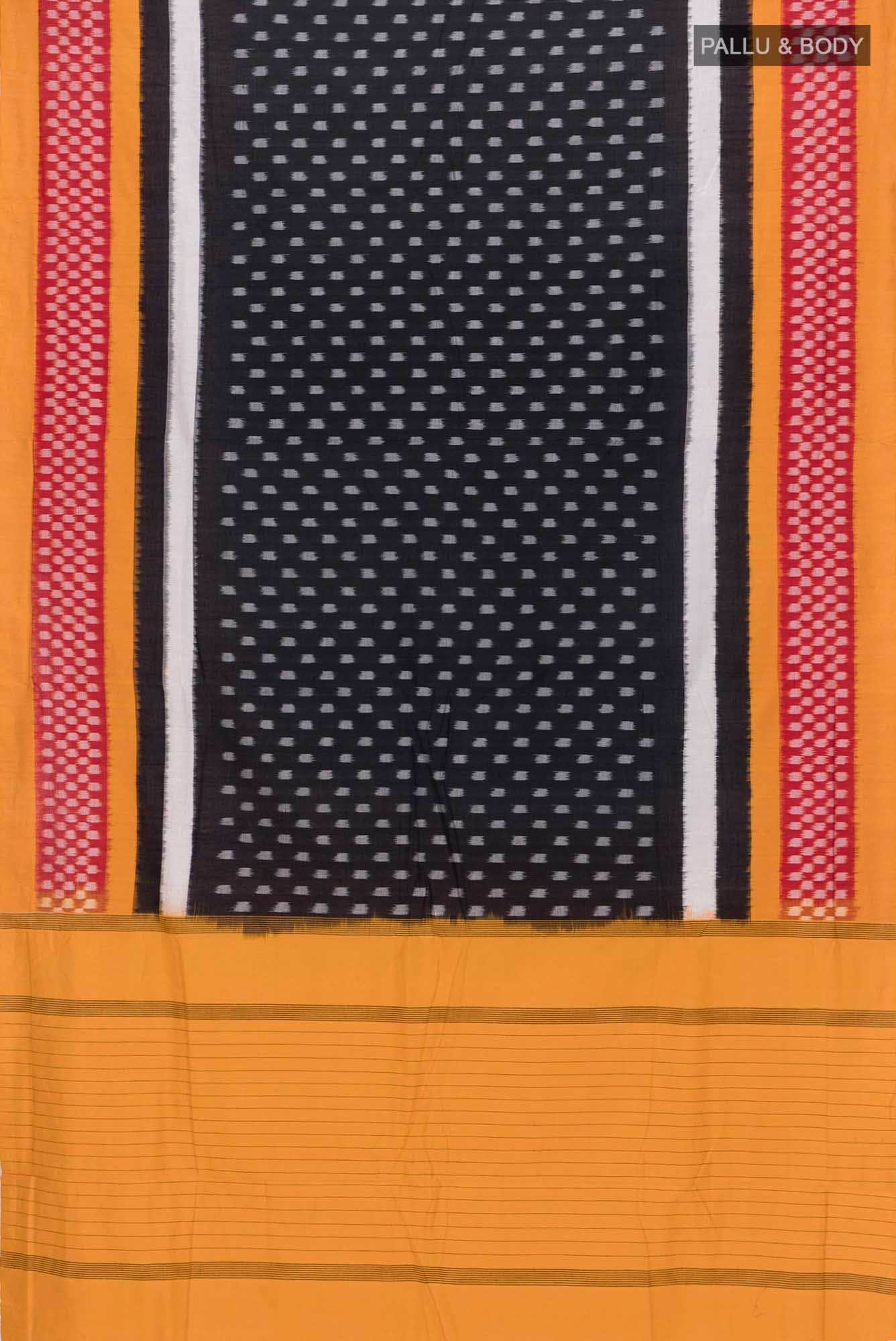 Black Pochampally Cotton Saree