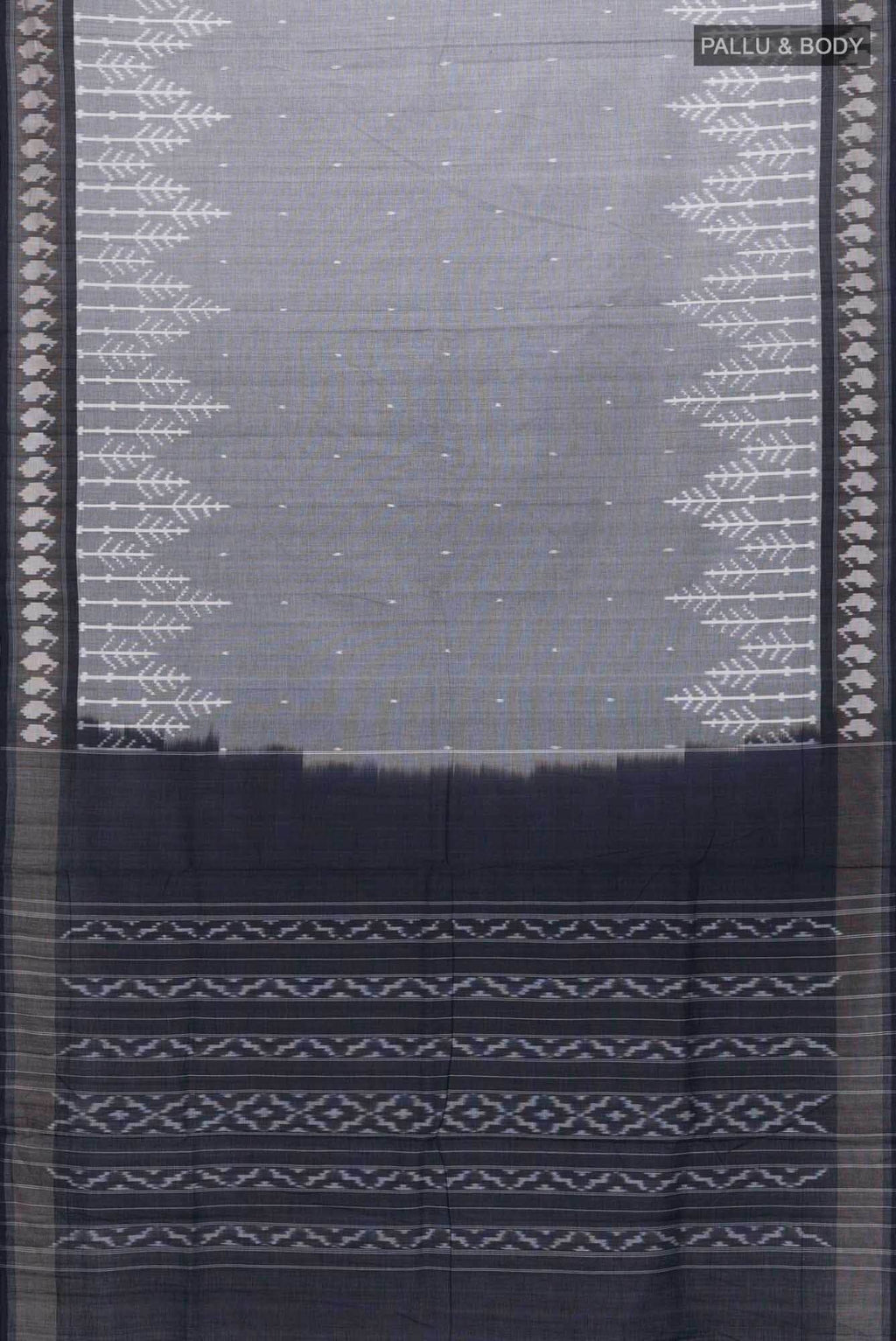 Grey Pochampally Cotton Saree