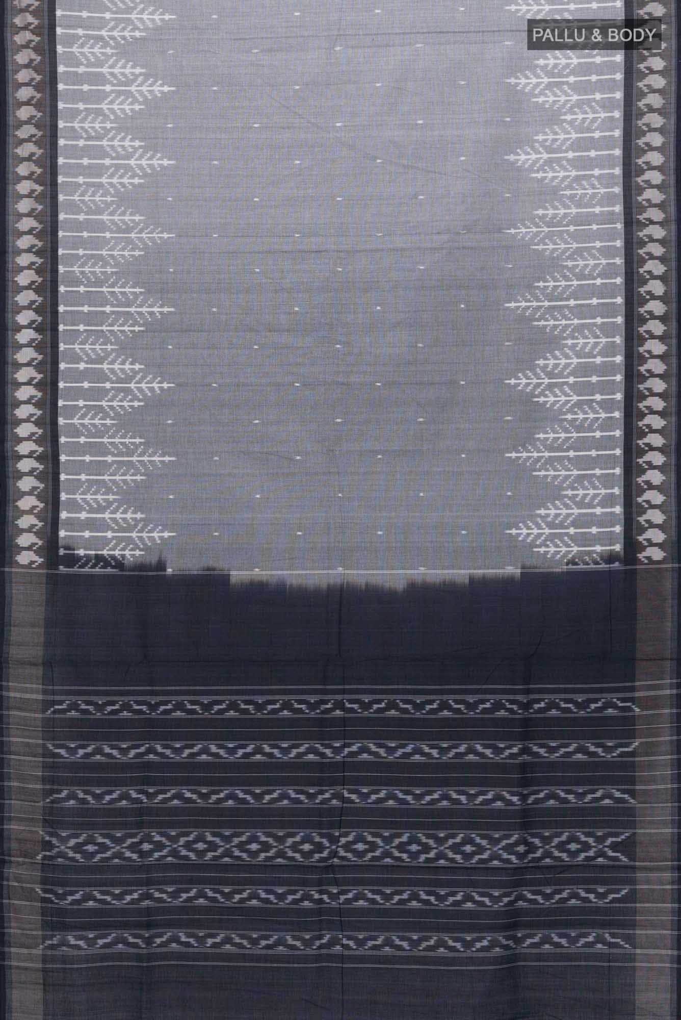 Grey Pochampally Cotton Saree