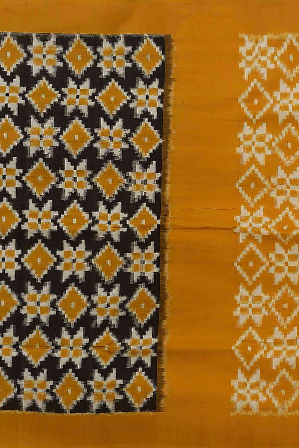 Black Pochampally Cotton Saree