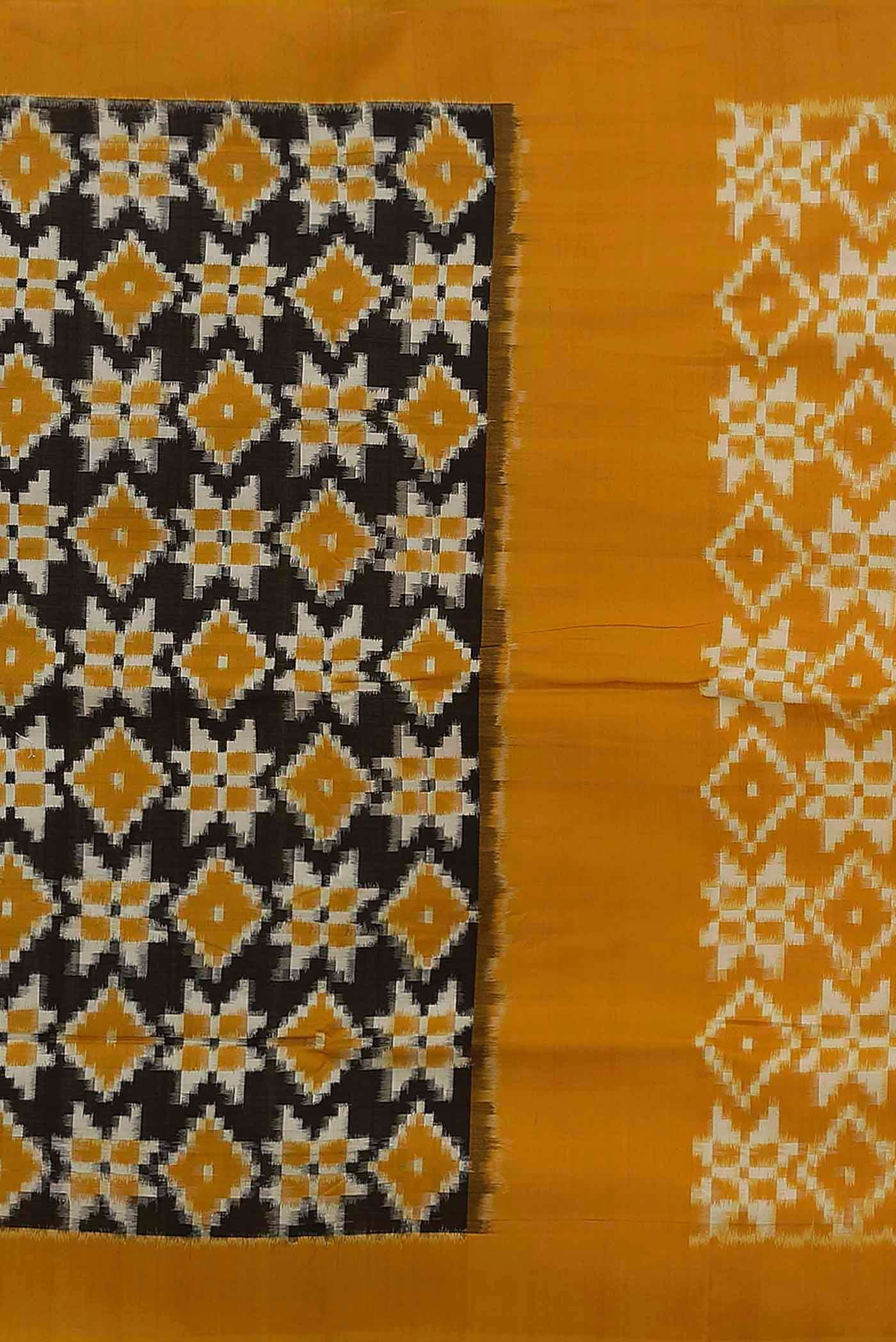 Black Pochampally Cotton Saree