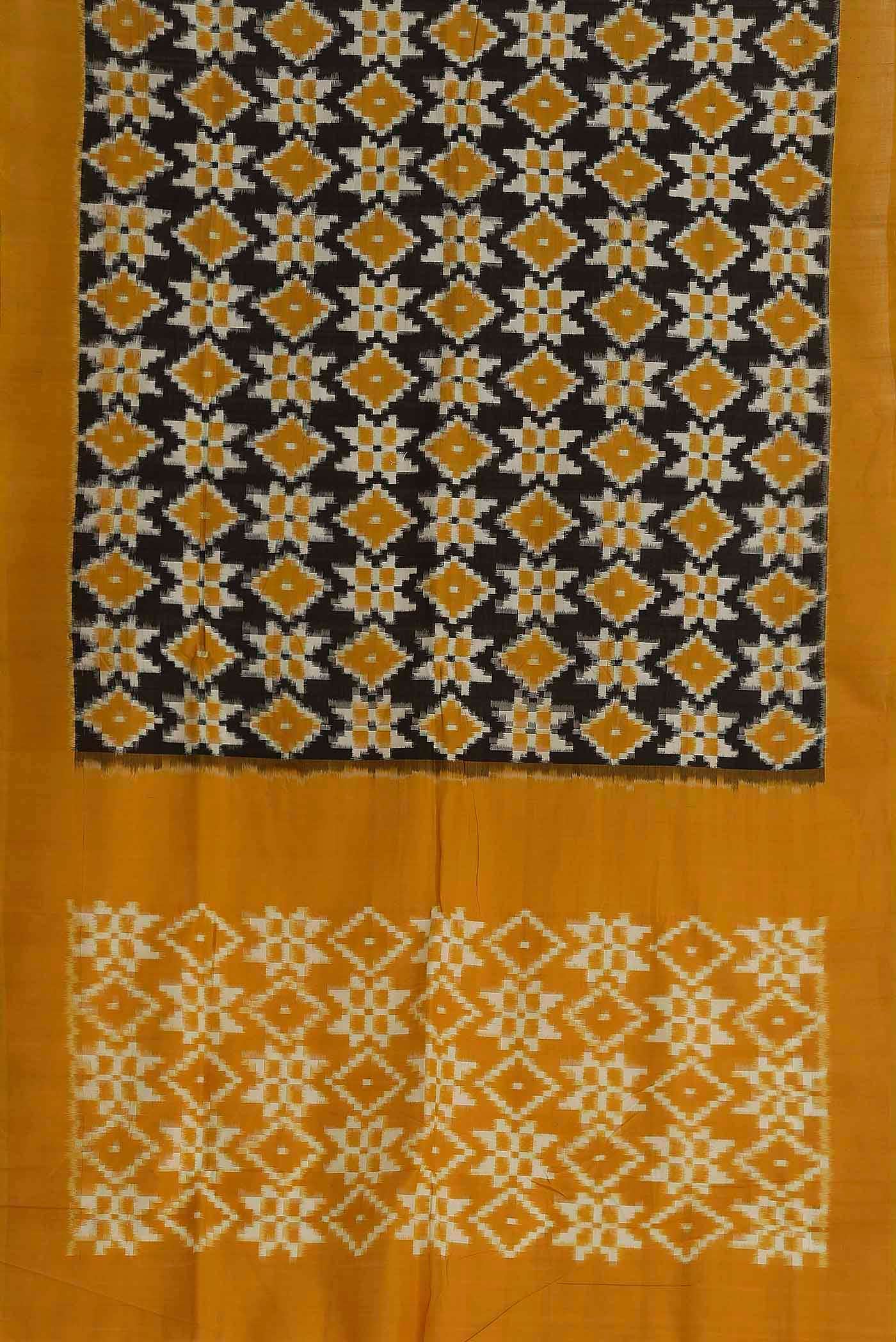 Black Pochampally Cotton Saree