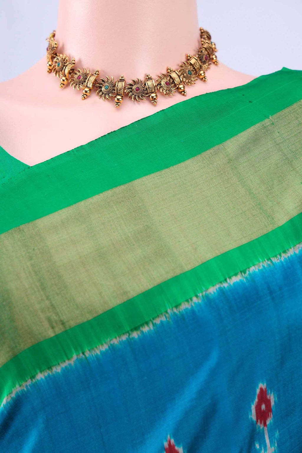 Dark Blue Pochampally Silk Saree