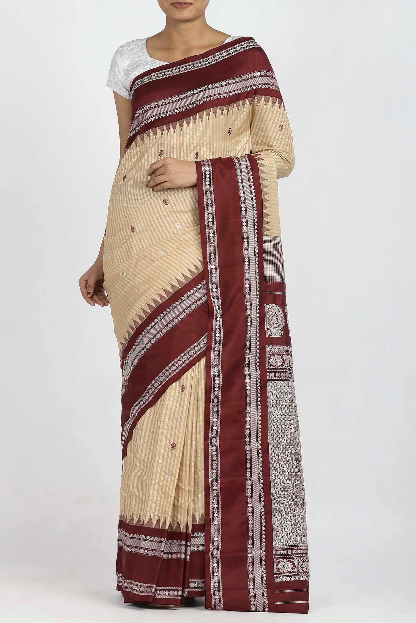 Sandal Gadwal Silk Cotton Saree