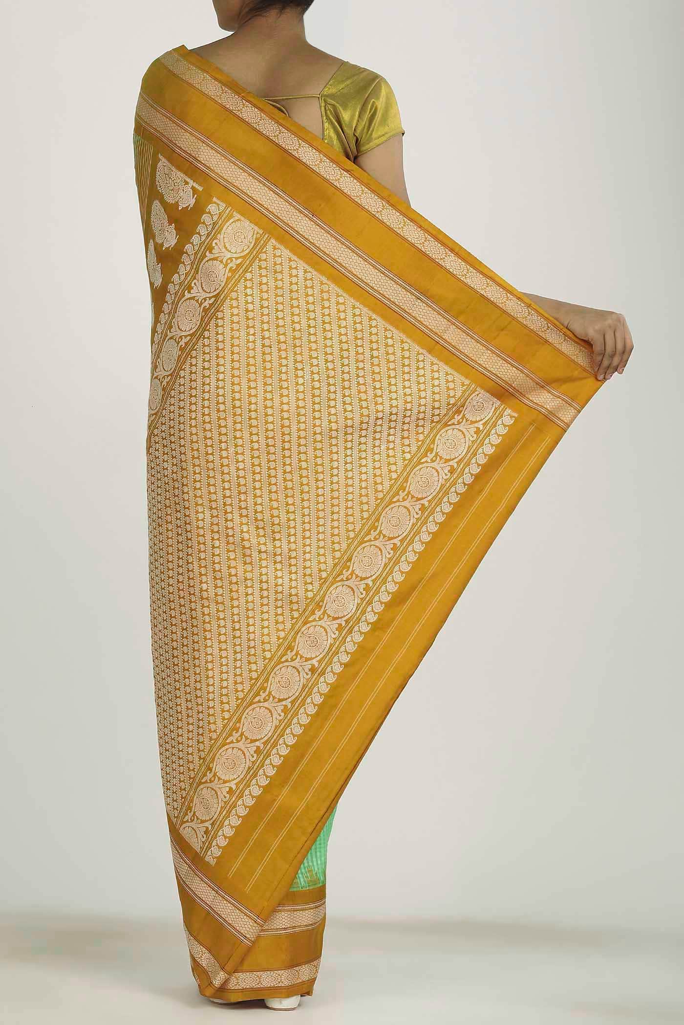 Green Gadwal Silk Saree