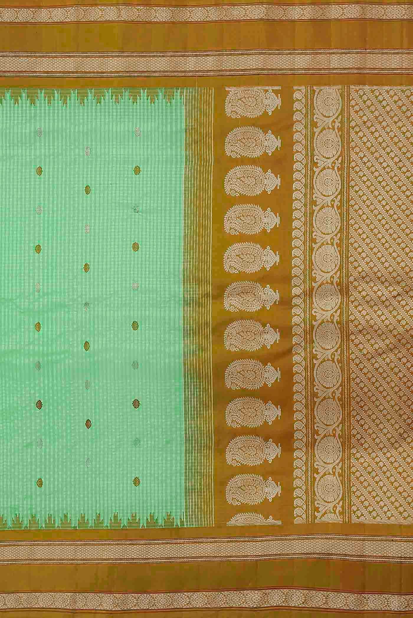 Green Gadwal Silk Saree