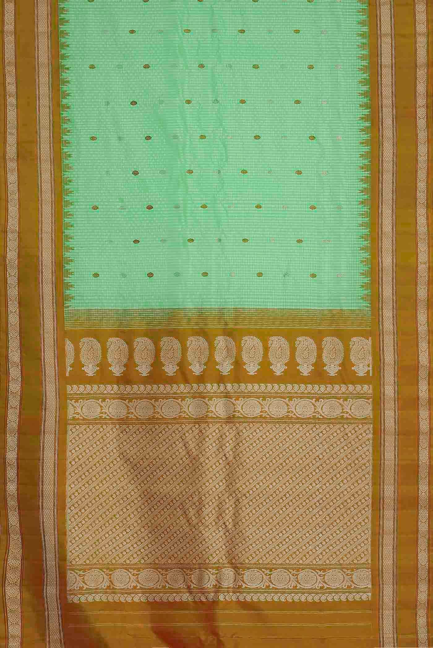 Green Gadwal Silk Saree