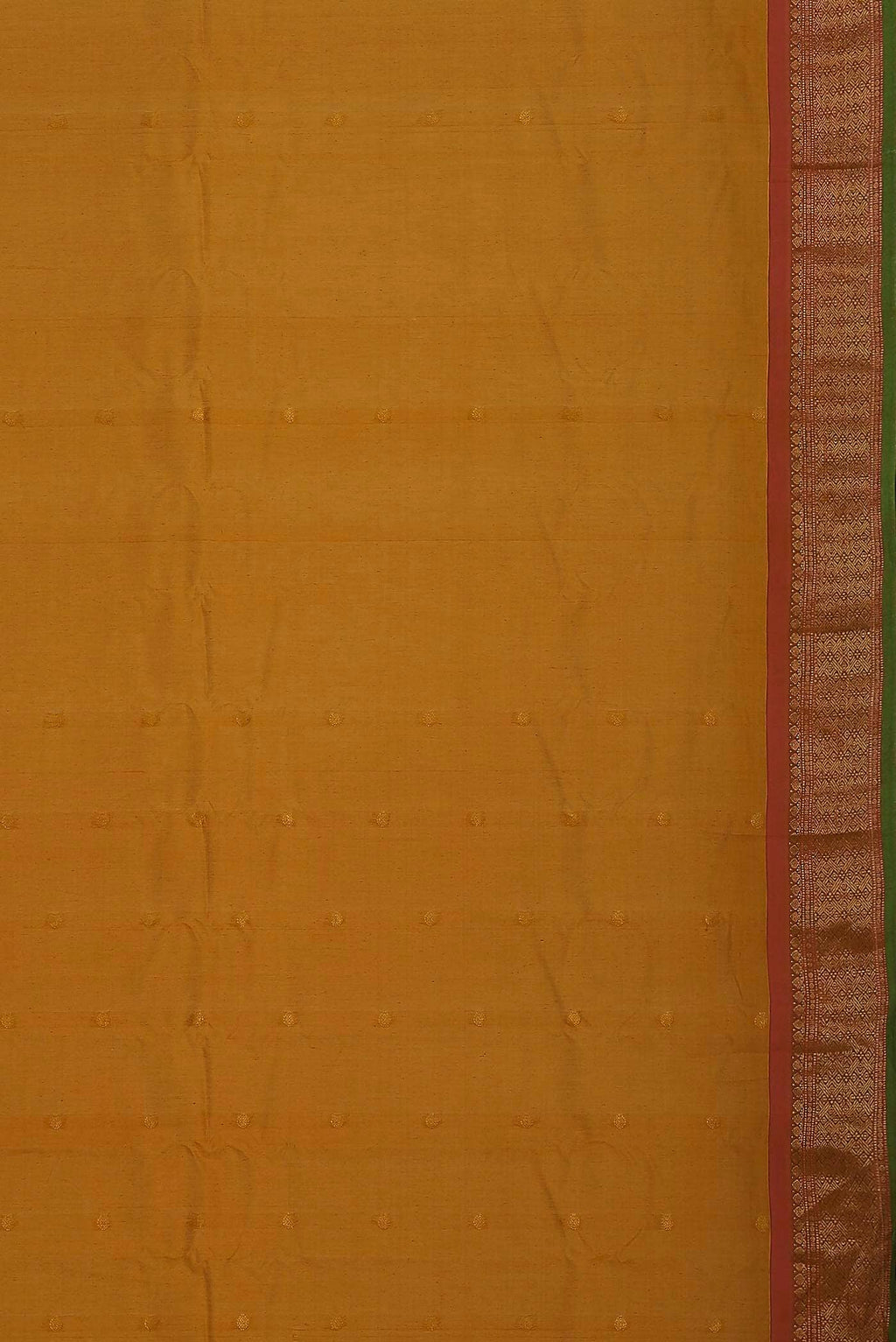 Mustard Gadwal cotton Saree