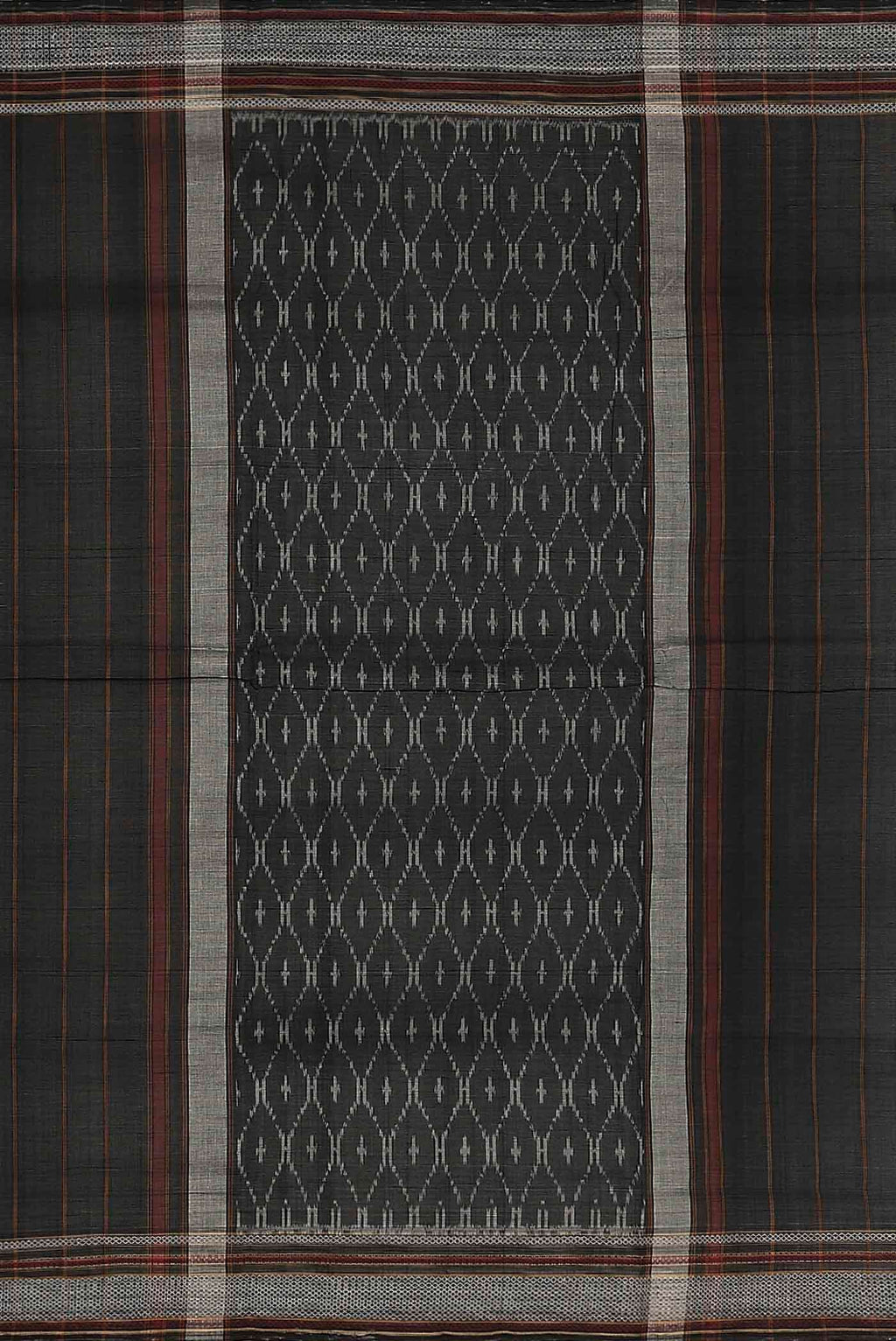 Black Pochampally Cotton Saree