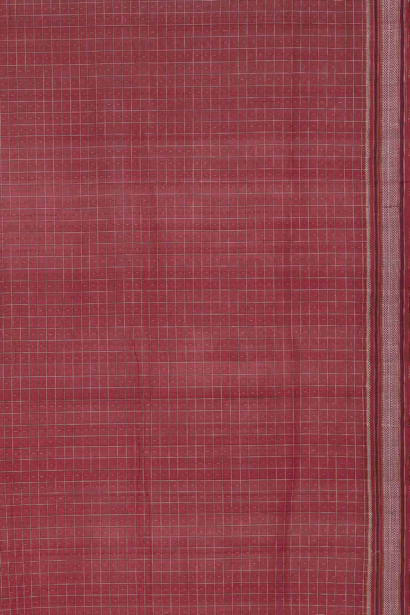 Red Pochampally Cotton Saree