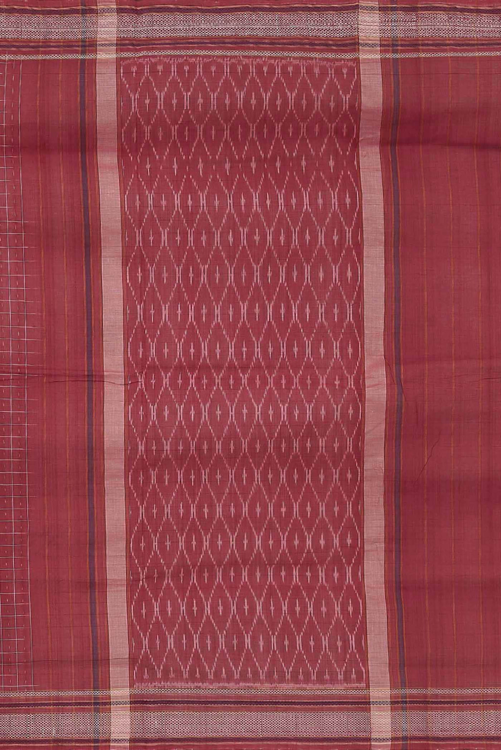 Red Pochampally Cotton Saree