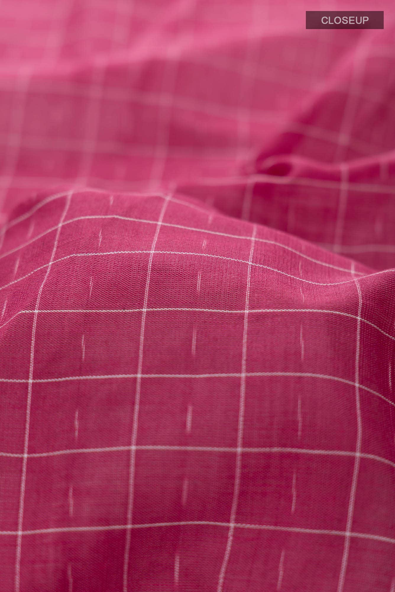Rose pink Pochampally Cotton Saree