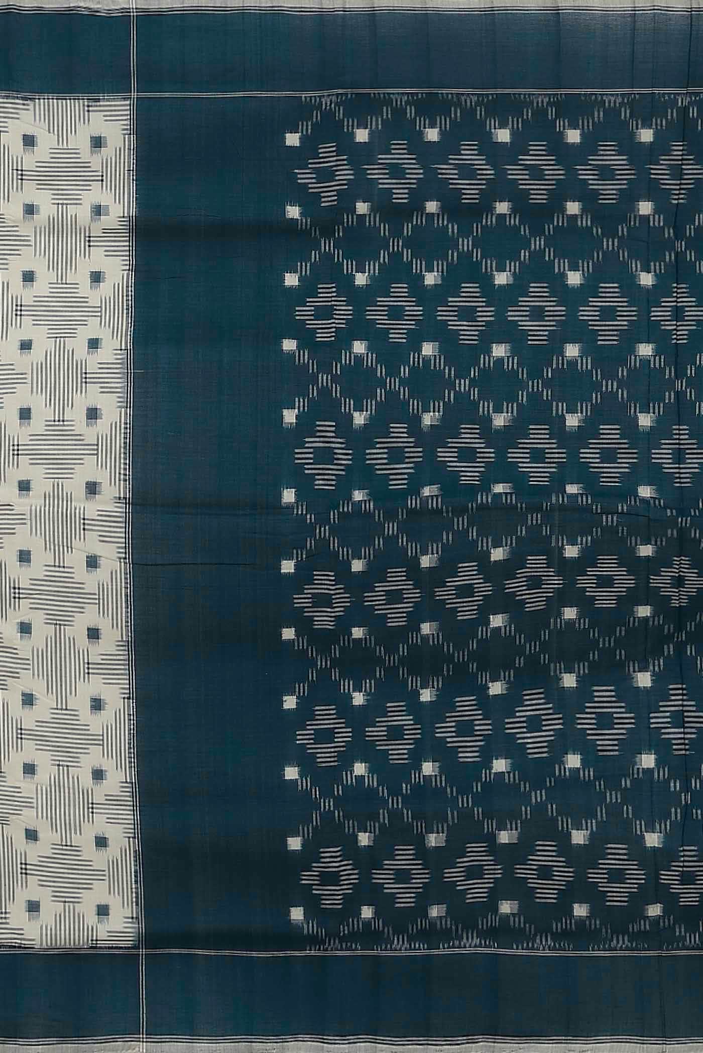 Cream Pochampally Cotton Saree