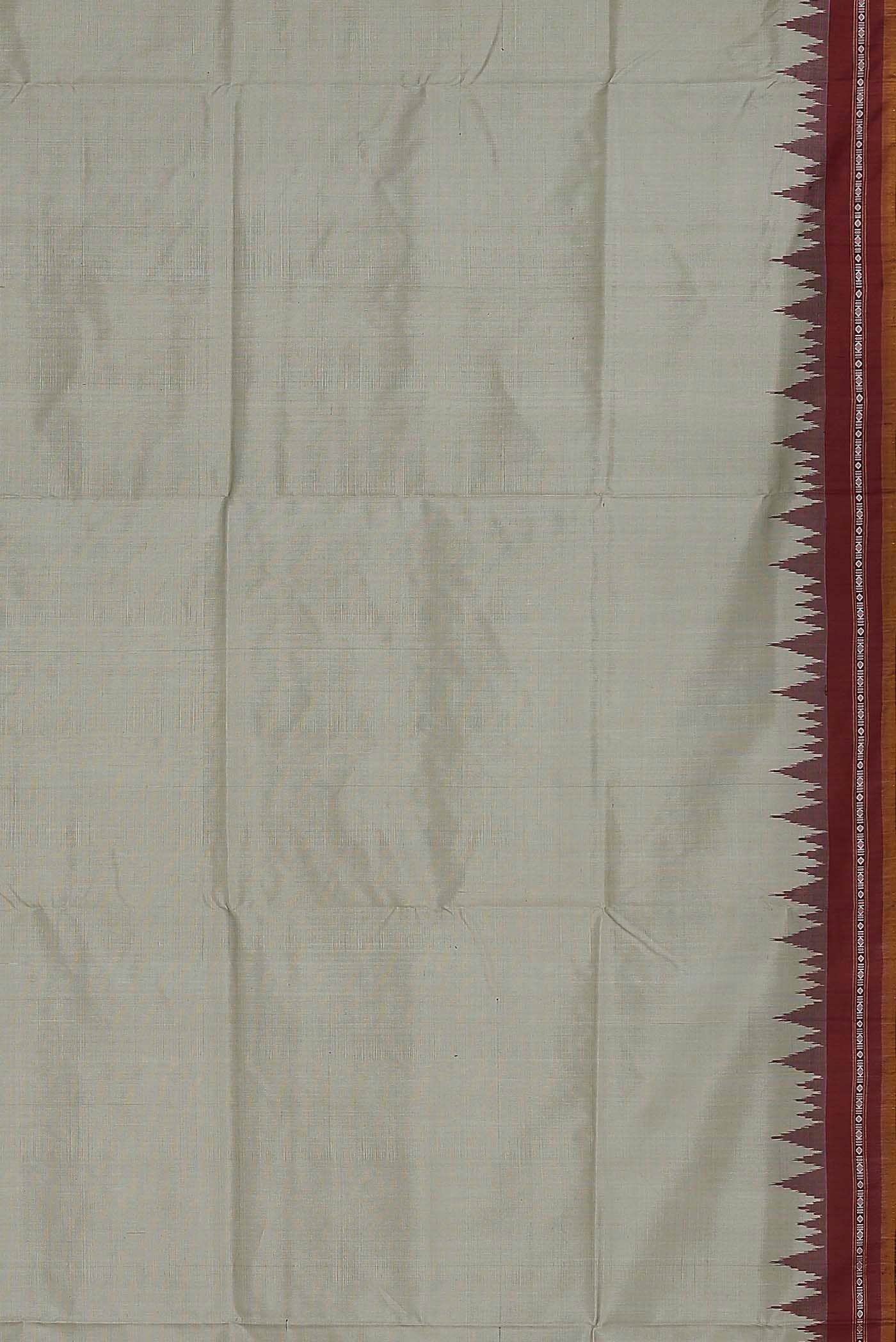 Beige Pochampally Silk Saree