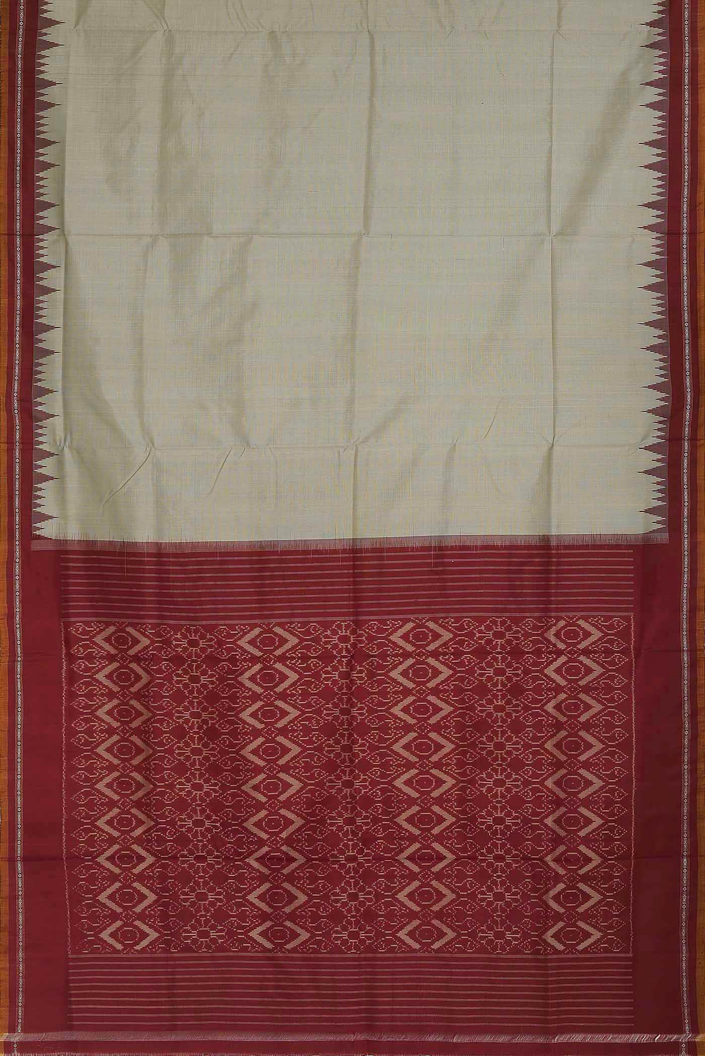 Beige Pochampally Silk Saree