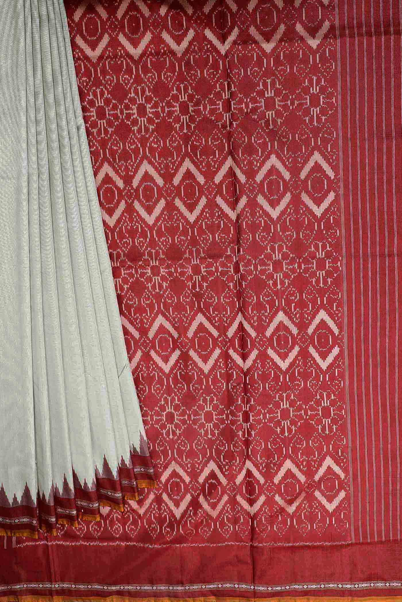 Beige Pochampally Silk Saree