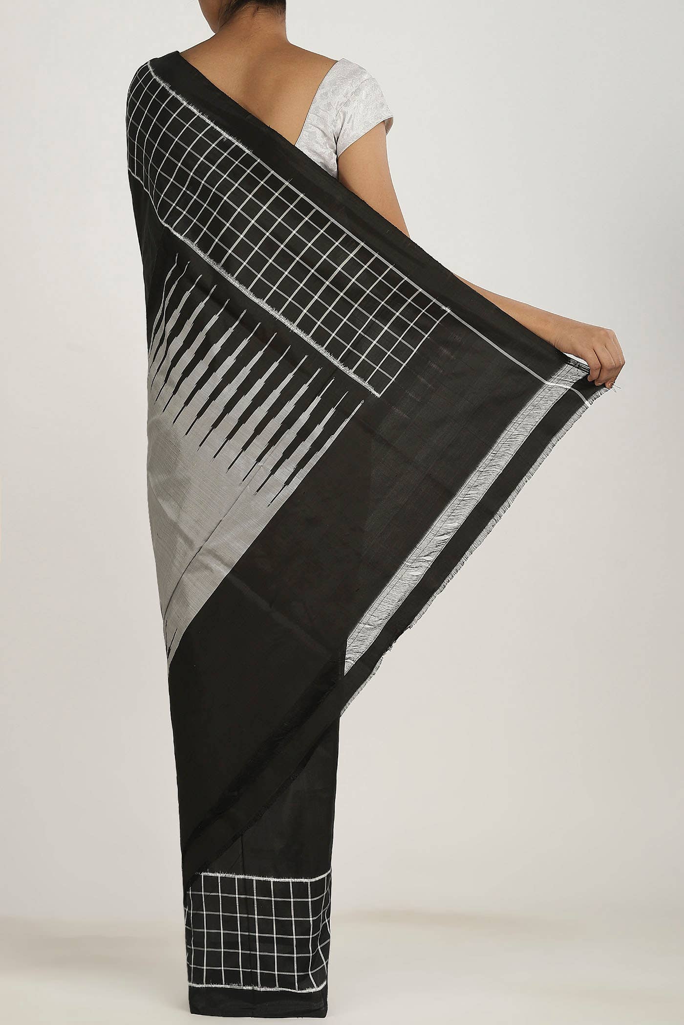 Black Pochampally Silk Saree