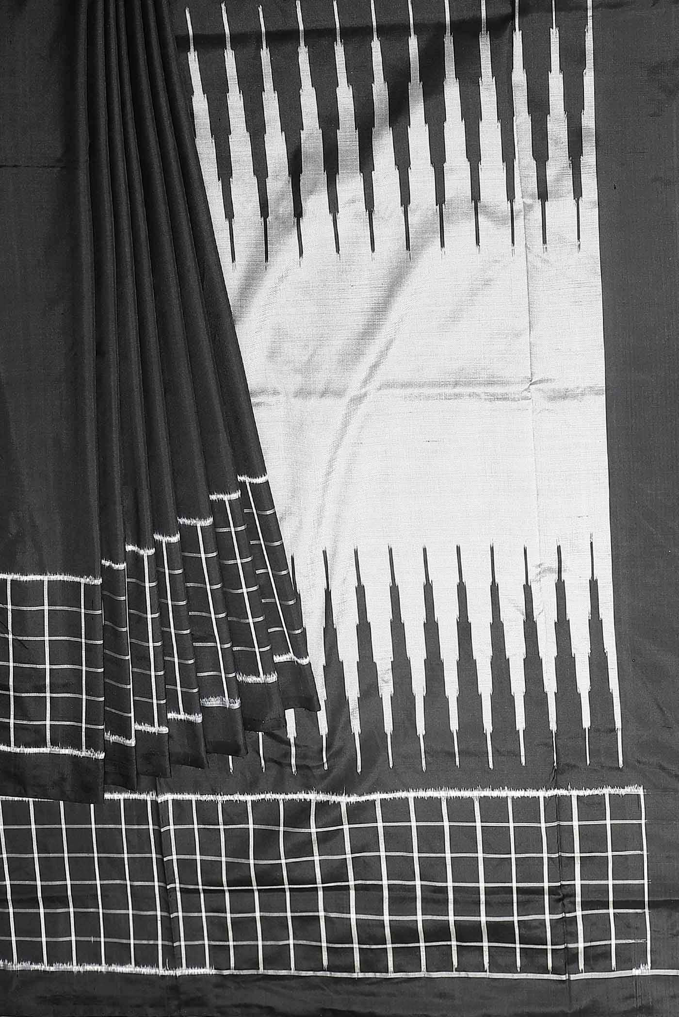 Black Pochampally Silk Saree