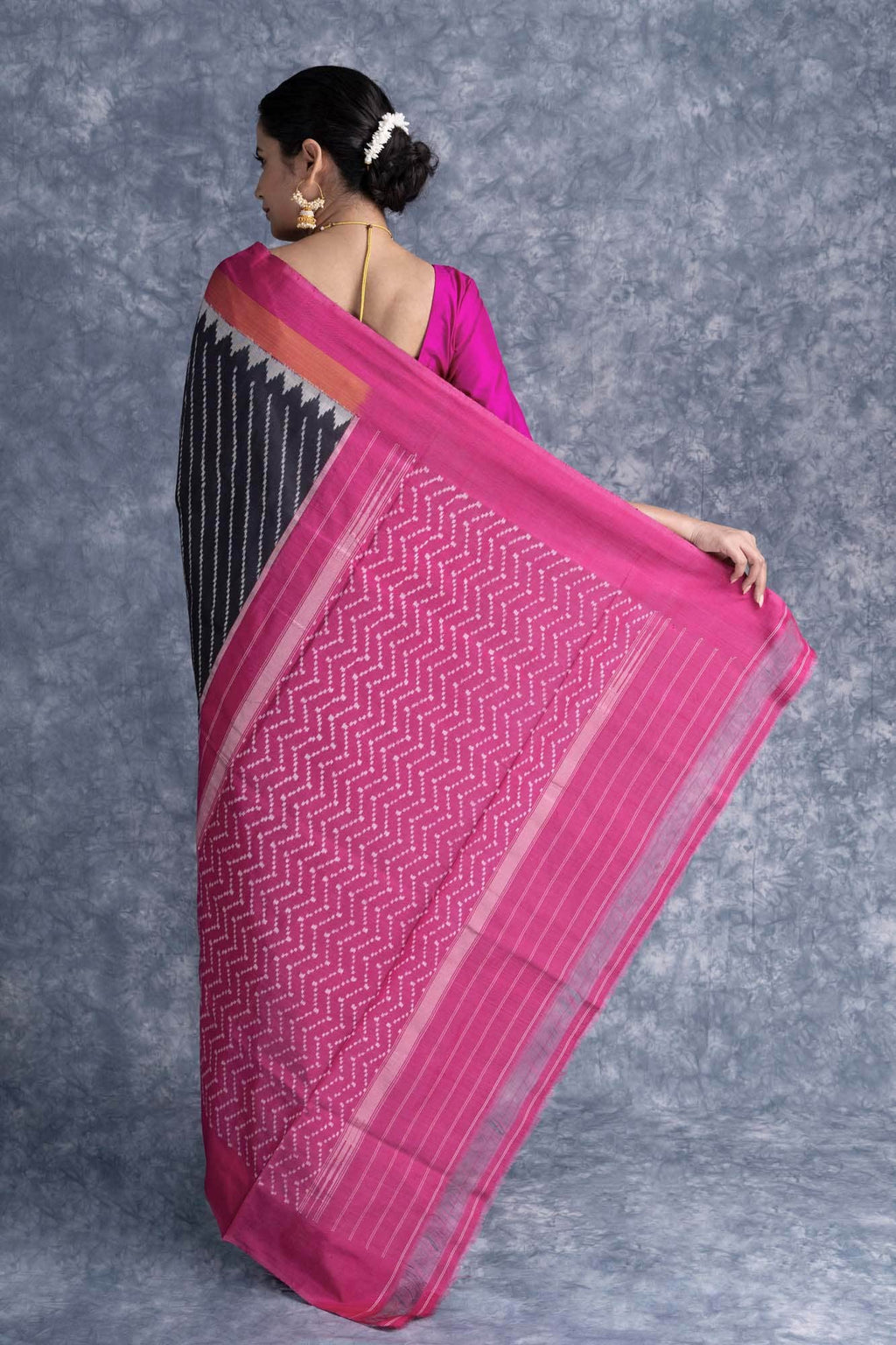 Black Pochampally Saree