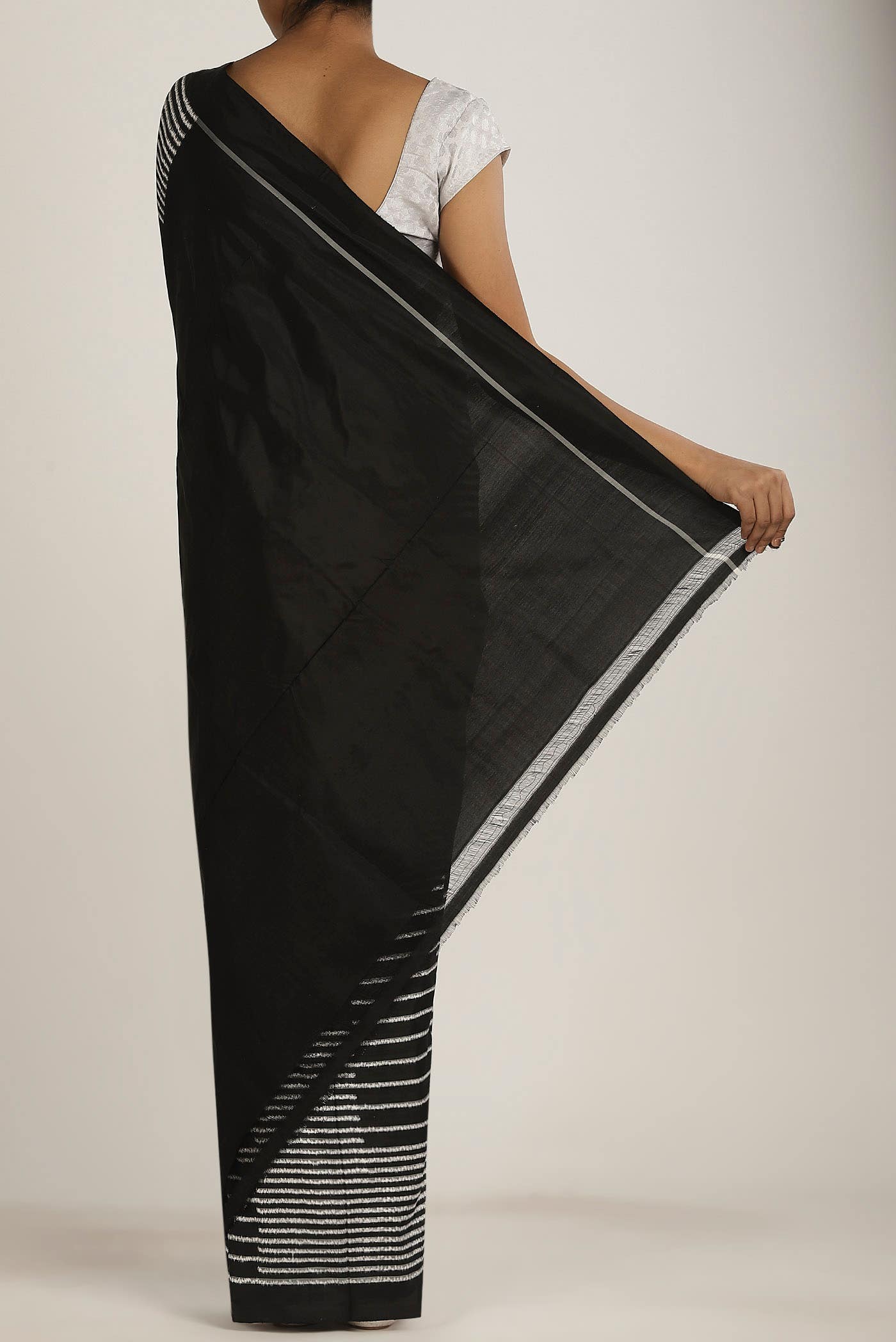 Black Pochampally Silk Saree