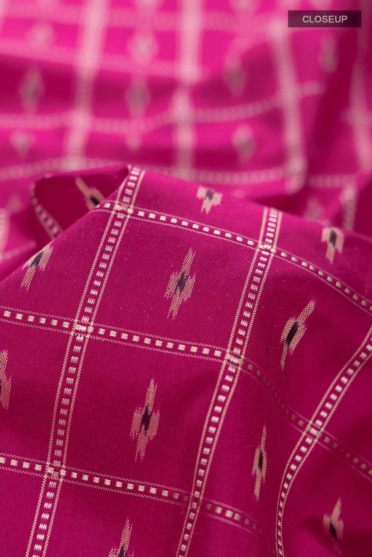 Rani Pink Pochampally Silk Saree