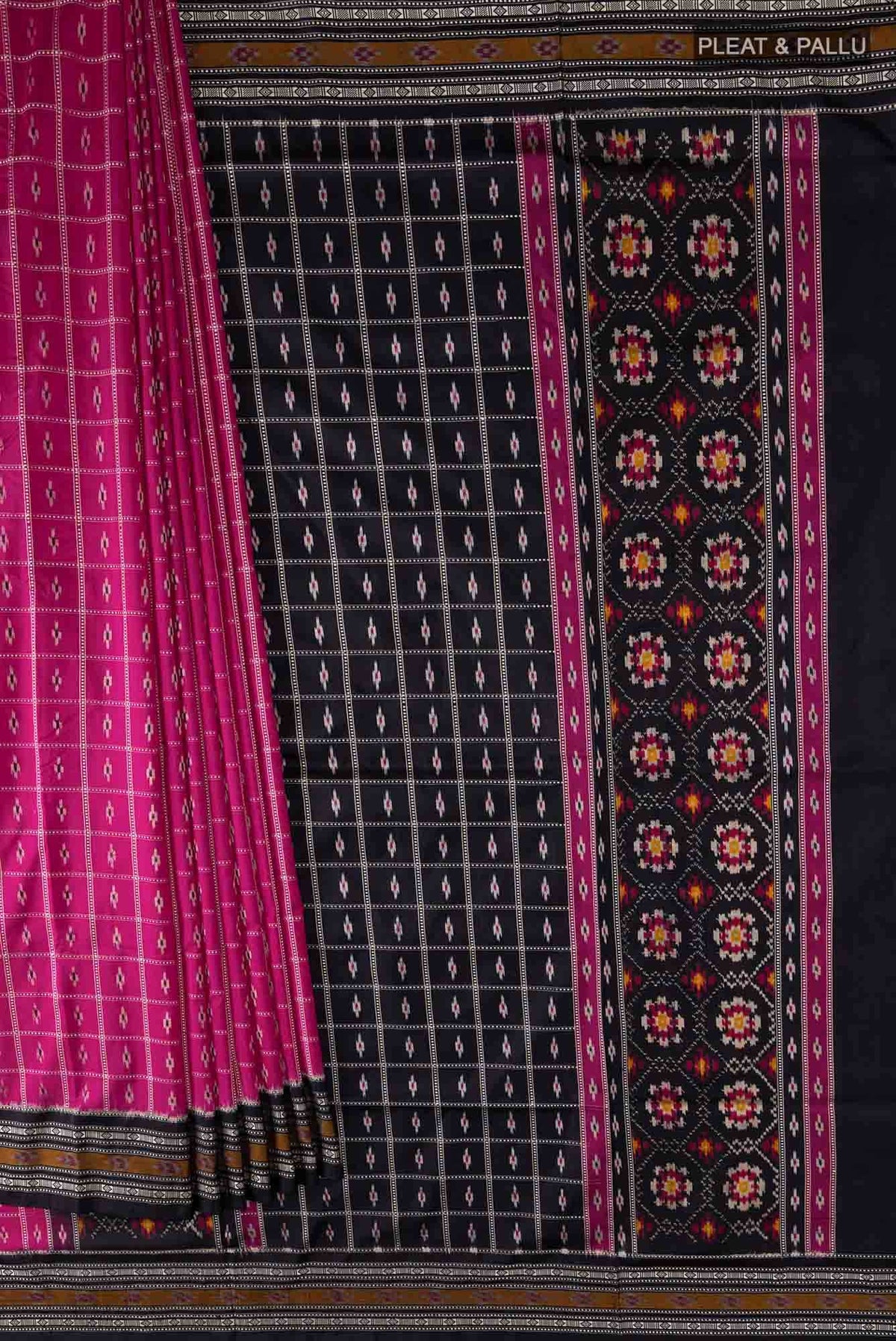 Rani Pink Pochampally Silk Saree