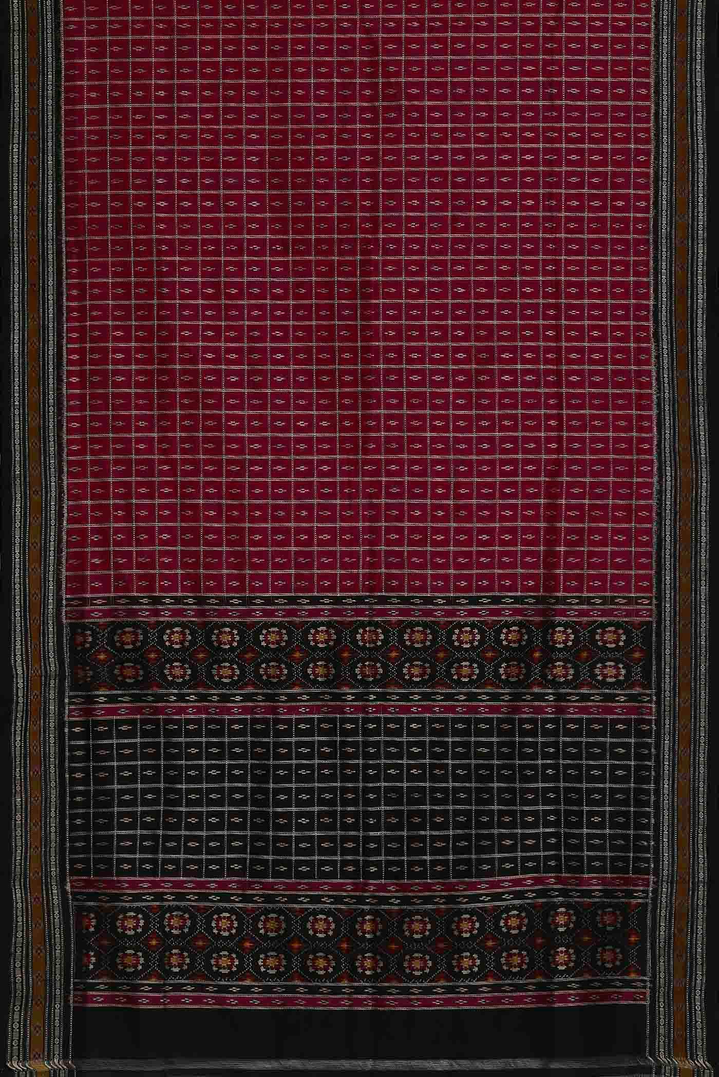 Magenta Pochampally Silk Saree