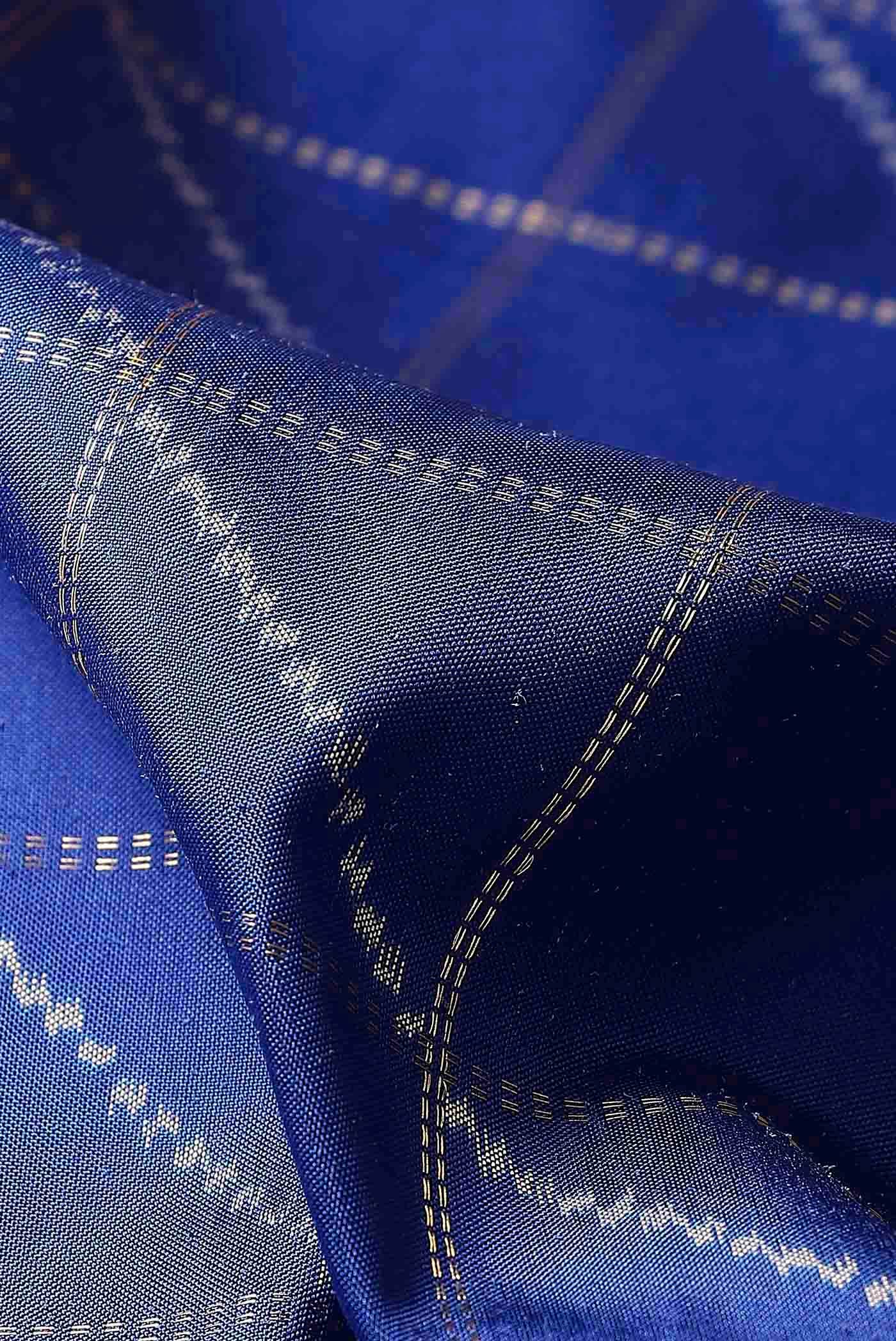 Royal Blue Pochampally Silk Saree