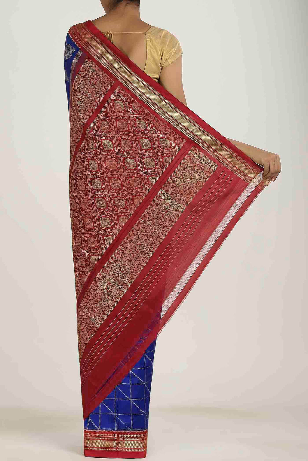 Royal Blue Pochampally Silk Saree