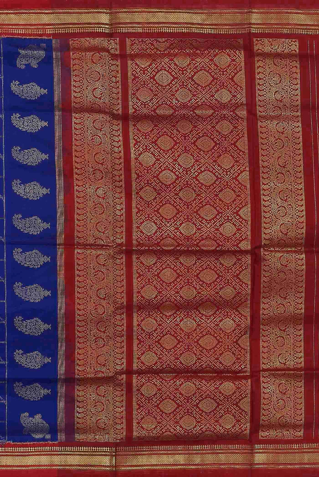 Royal Blue Pochampally Silk Saree