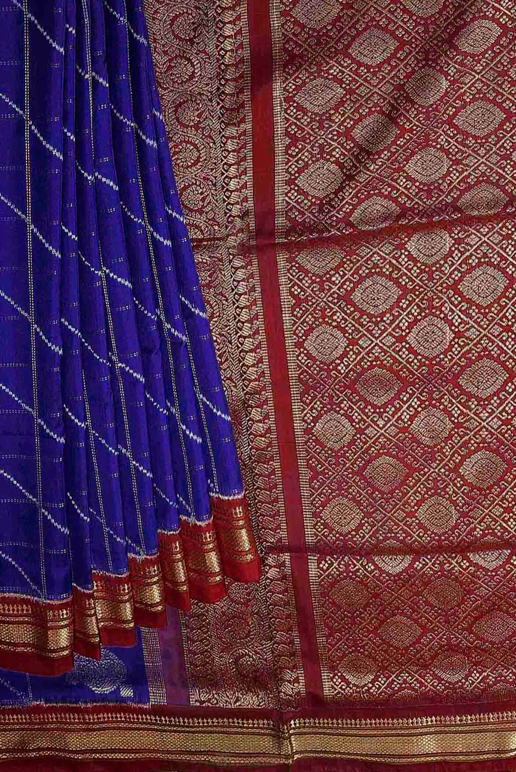Royal Blue Pochampally Silk Saree