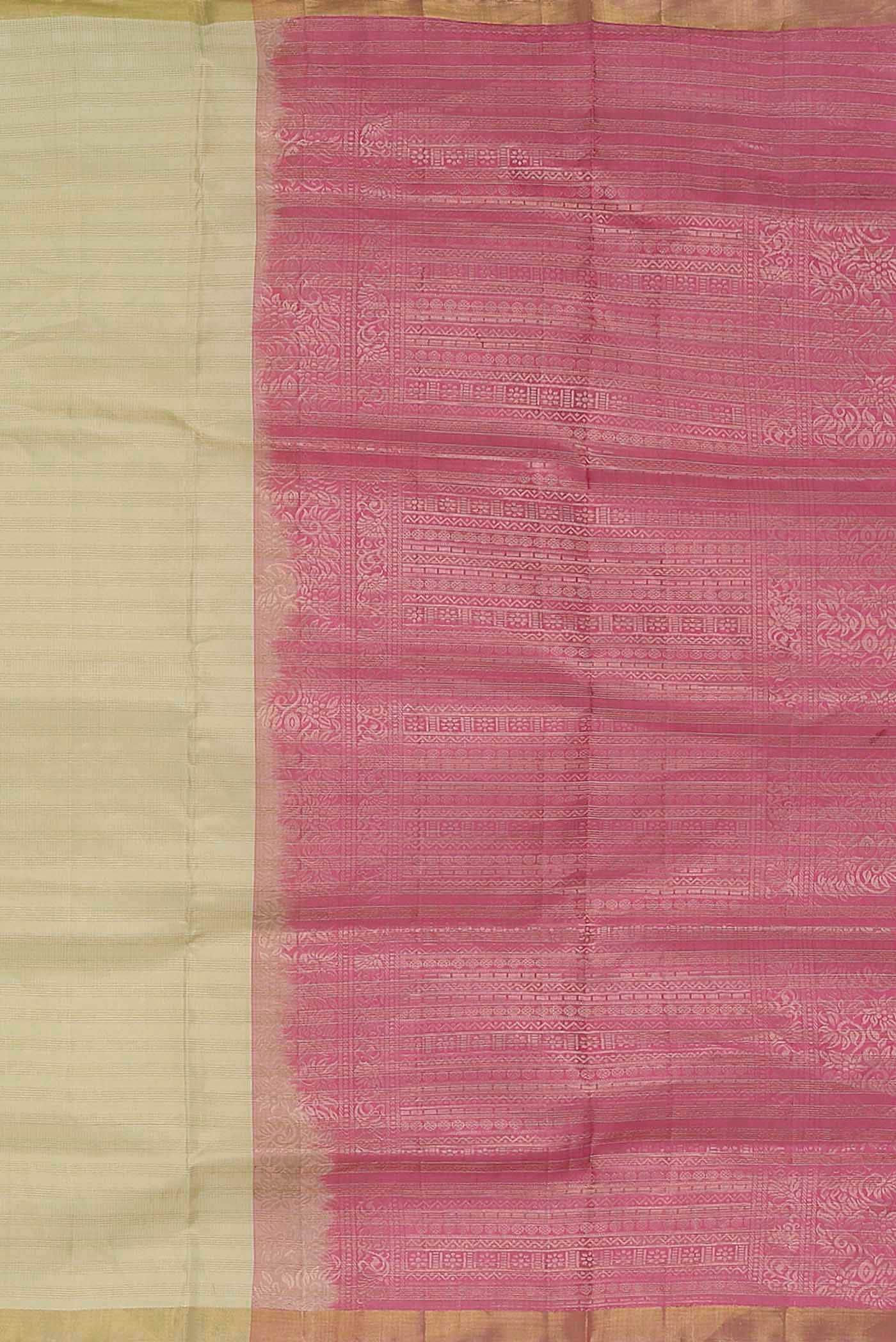 Cream Soft Silk Saree