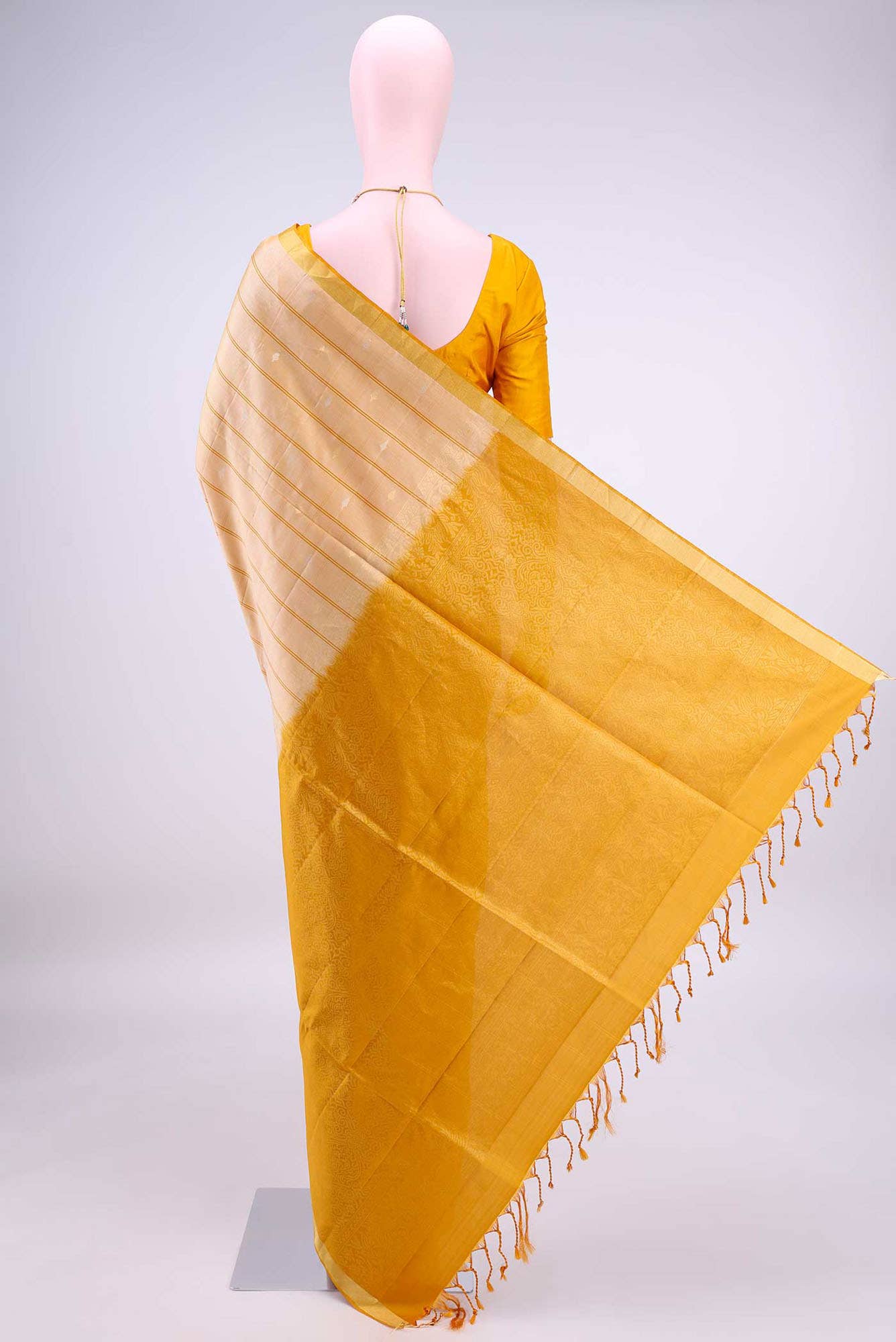 Beige Soft Silk Saree