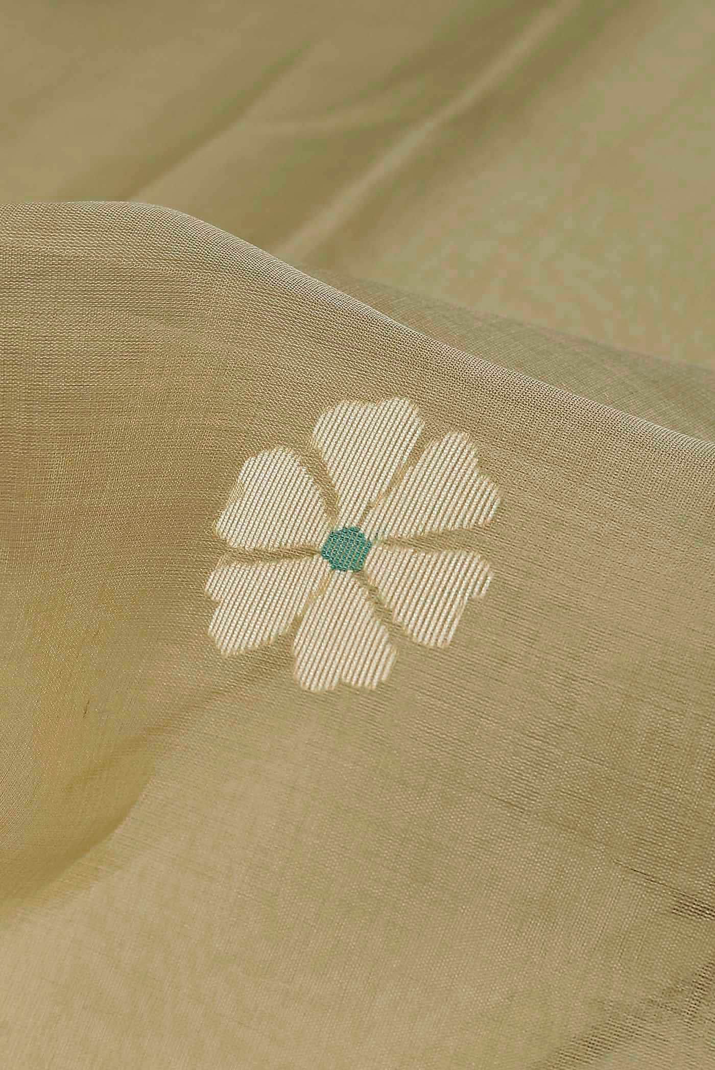 Beige Muslin Silk Saree