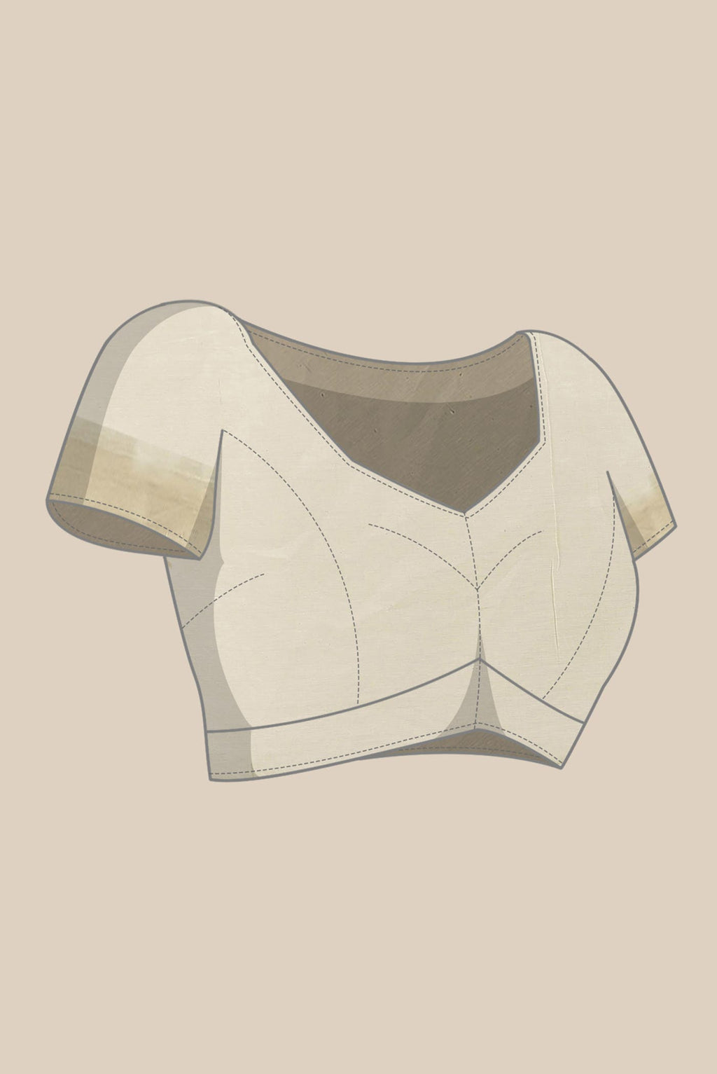 Beige Jute Cotton Saree