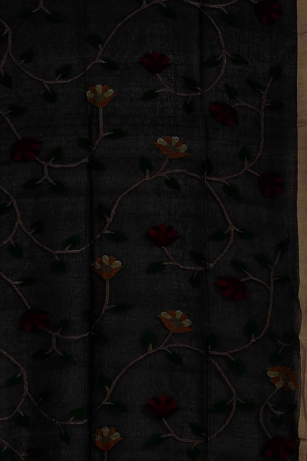 Black Jute Cotton Saree