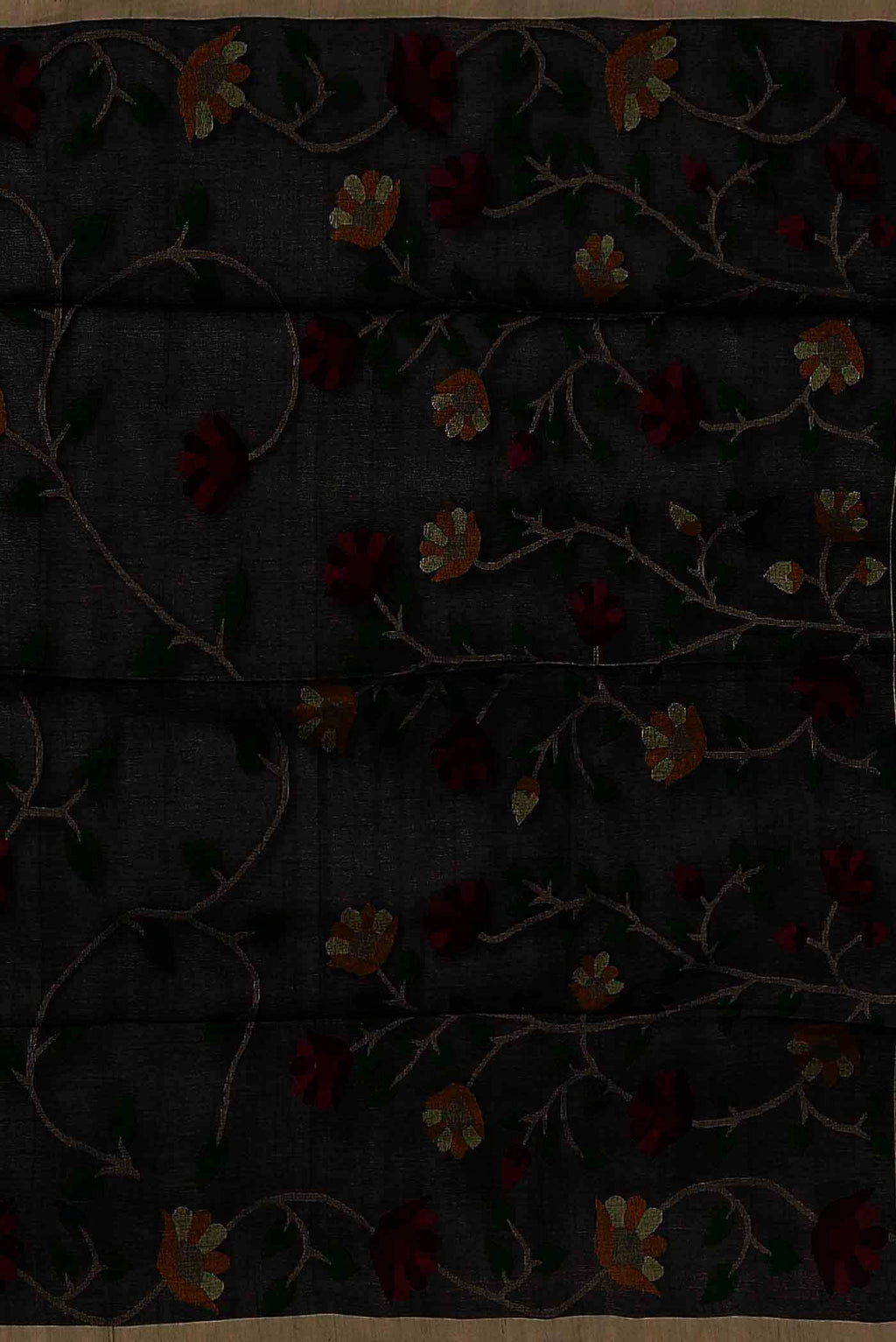 Black Jute Cotton Saree
