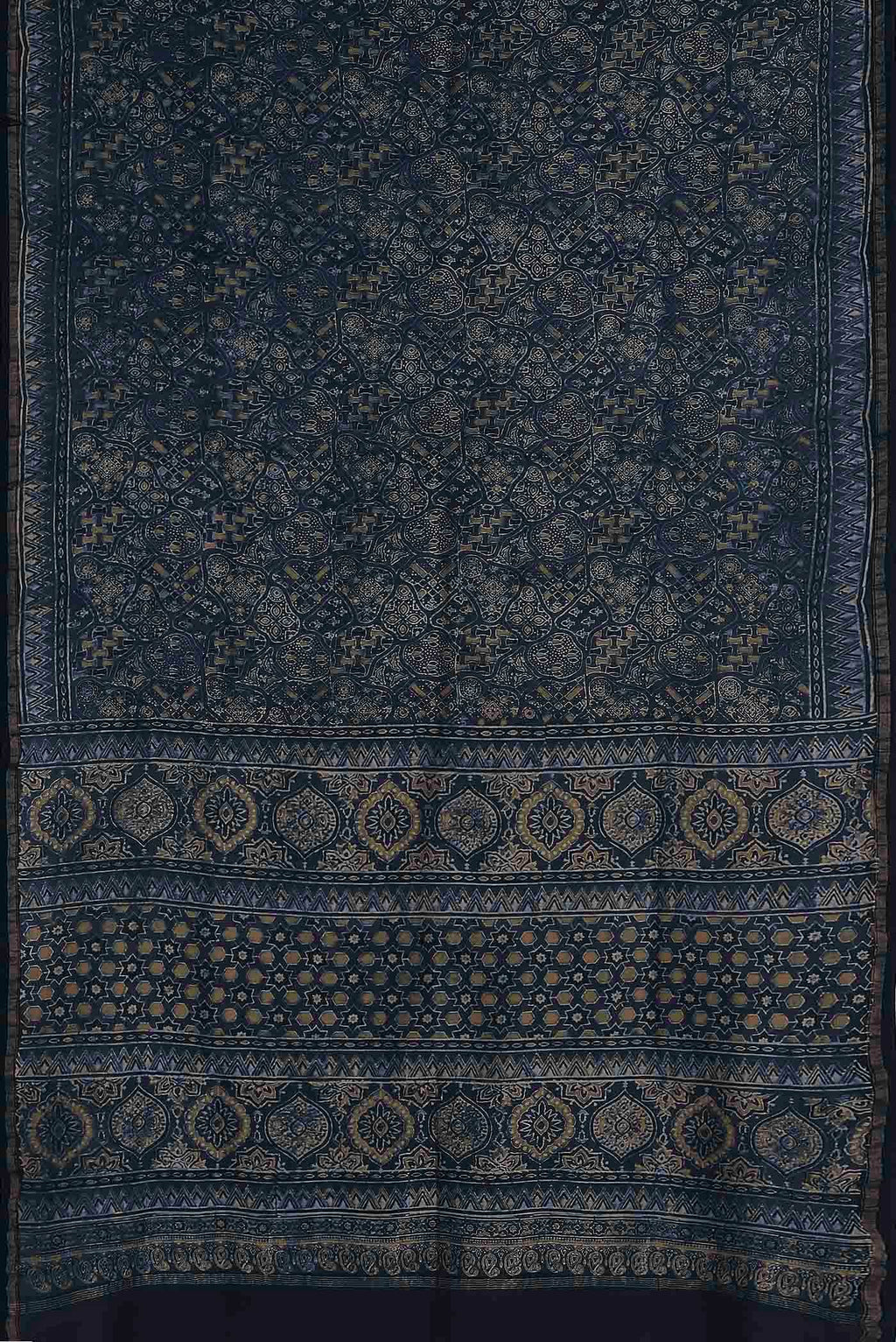 Blue Chanderi Silk Cotton Saree
