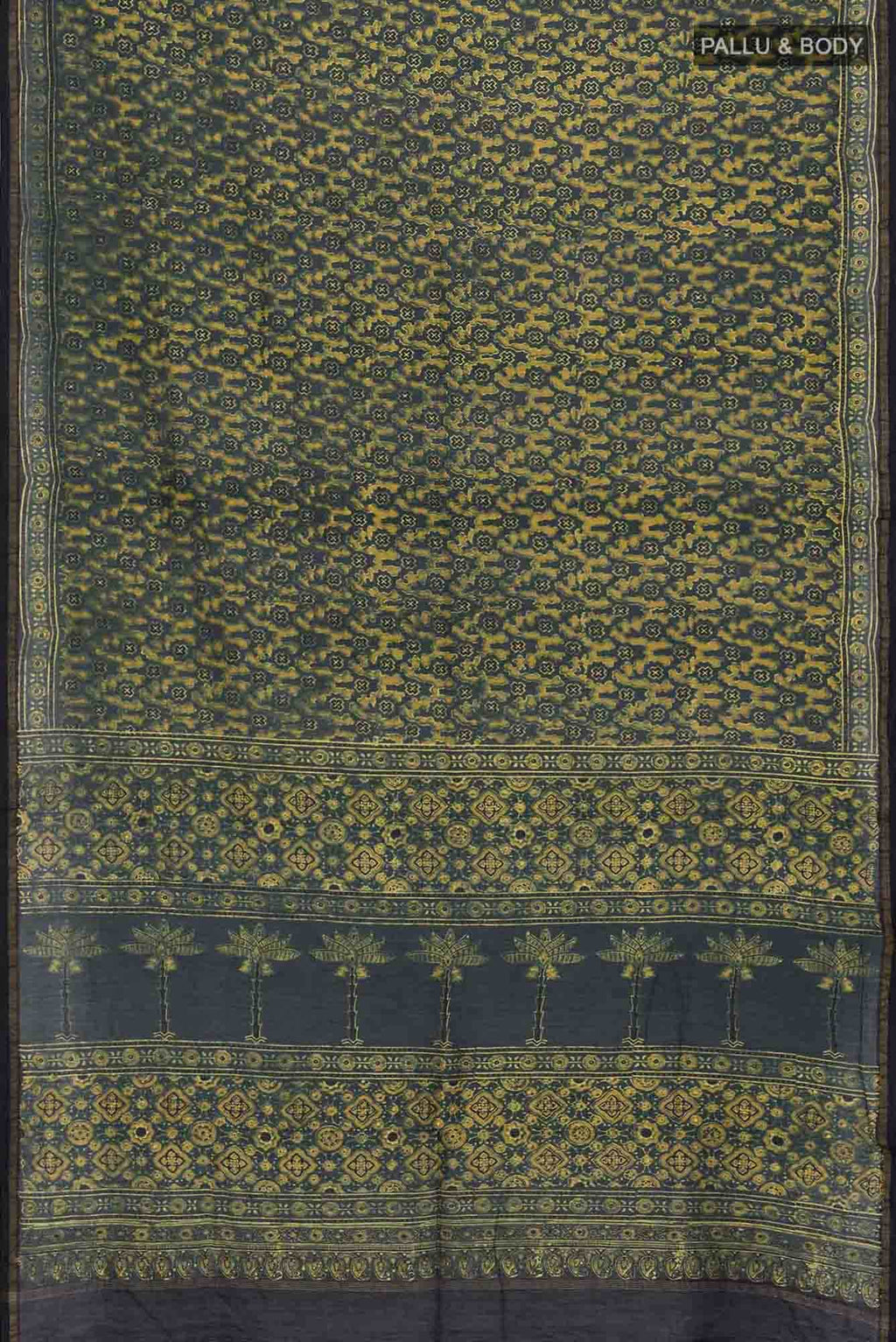 Green Chanderi Silk Cotton Saree