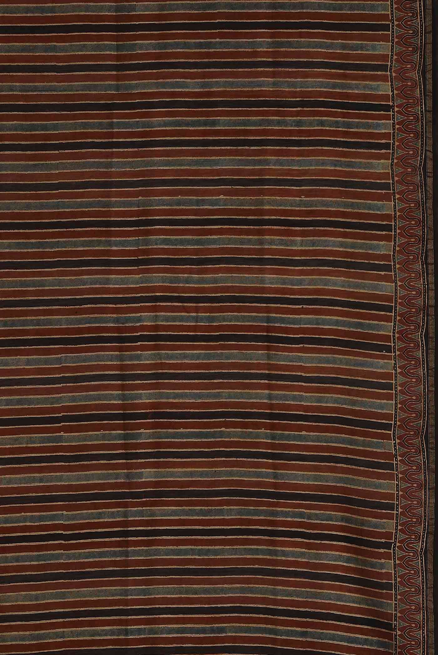 Rust Chanderi Silk Cotton Saree