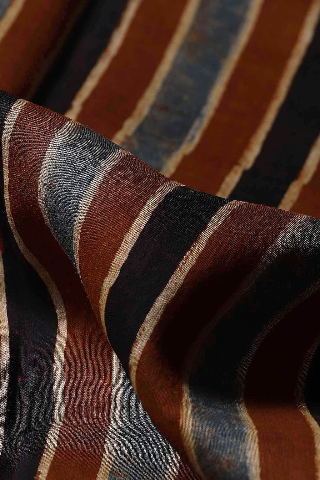 Rust Chanderi Silk Cotton Saree